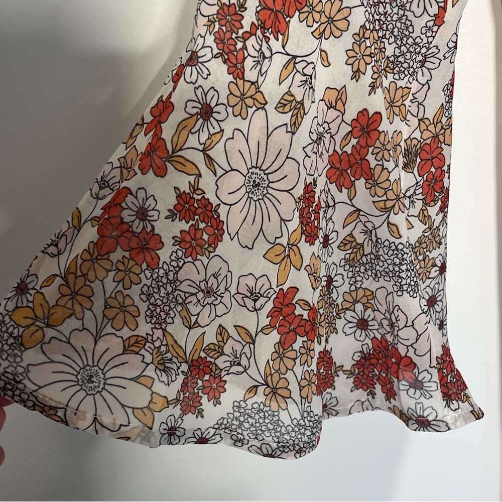 Natural Life Dance With Me Maxi dress floral tiered bell sleeve v-neck medium - Picture 4 of 8